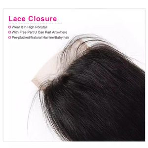 Cheveux 100% Remy Péruviens HD Super Double Drawn Lisses Naturels 4x4 Pouces Long Front SDD pour Lace Transparente Cheveux Humains pour Femmes - Product Image 4