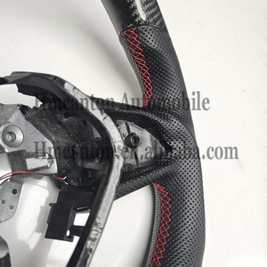 Volant de direction en cuir perforé en fibre de carbone avec LED, de qualité supérieure, pour Infiniti Q50 - Product Image 3