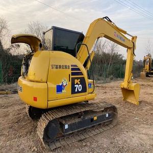 รถขุดขนาดเล็ก Komatsu PC70 มือสอง รุ่นปี 2023 ได้รับการรับรองมาตรฐาน CE น้ำหนัก 7 ตัน กำลัง 48.5 กิโลวัตต์ ความจุบุ้งกี๋ 0.32 ลูกบาศก์เมตร พร้อมเครื่องยนต์ เกียร์ และปั๊ม - Product Image 4