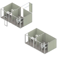 Cloison de séparation commerciale démontable à prix d'usine Foshan, système de cloison modulaire en aluminium et verre pour bureau Foshan