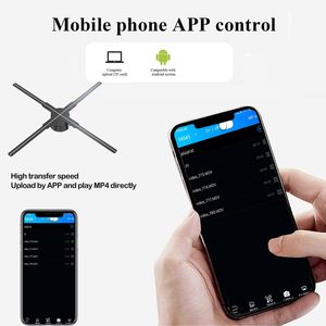 <span class=keywords><strong>Projecteur</strong></span> <span class=keywords><strong>holographique</strong></span> 3D LED HD de 52 cm/20,5 pouces avec télécommande Bluetooth WiFi pour affichage publicitaire en entreprise ou bar - Product Image 5