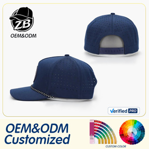Casquette de baseball brodée sur mesure, perforée au laser, séchage rapide, structurée, vierge, pour le golf, la pêche et les sports de plein air - Product Image 2