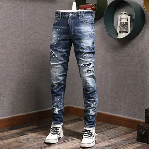 Men's Jeans Elastic Vintage Wash High-grade Jeans Manufacturers Direct Wholesale