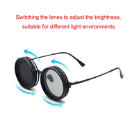 Gafas de Sol de Clip Regulables con Atenuación ND UV400 Polarizadas Filtro Inteligente ND Lentes Fotocromáticos Montura de Metal y Material TAC
