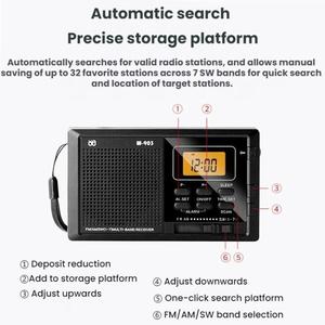 วิทยุดิจิตอลสเตอริโอแบบหลายย่านความถี่ WDK FM/<span class=keywords><strong>AM</strong></span>/SW พร้อมหน้าจอ LCD ควบคุมด้วยระบบนาฬิกา ขายดี - Product Image 5