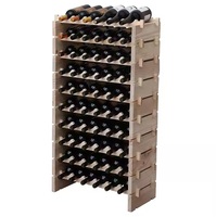 Bar à vin de luxe en acier inoxydable, capacité 50-119 bouteilles, gain de place, effet lumineux, style antique
