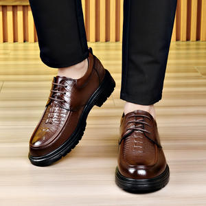 QLFashion hommes chaussures printemps et été 2025 nouvelles Explosions haut de gamme Crocodile motif décontracté réel britannique mariage <span class=keywords><strong>Gro</strong></span> - Product Image 3