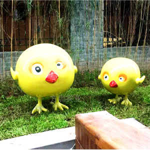 Escultura de Gallina de Fibra de Vidrio para Decoración de Jardín Exterior, Adorno de Césped con Forma de Animal y Acabado Brillante - Product Image 2