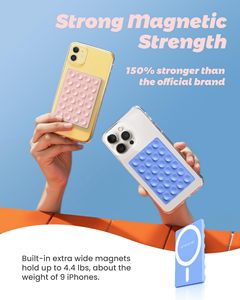 Cute Light Pink Silicone Phone Buddy <b>Wireless</b> <b>Charging</b> Magnetic Suction Cup <b>Stand</b> Phone Holder for iPhone 12–17 Series - Product Image 2