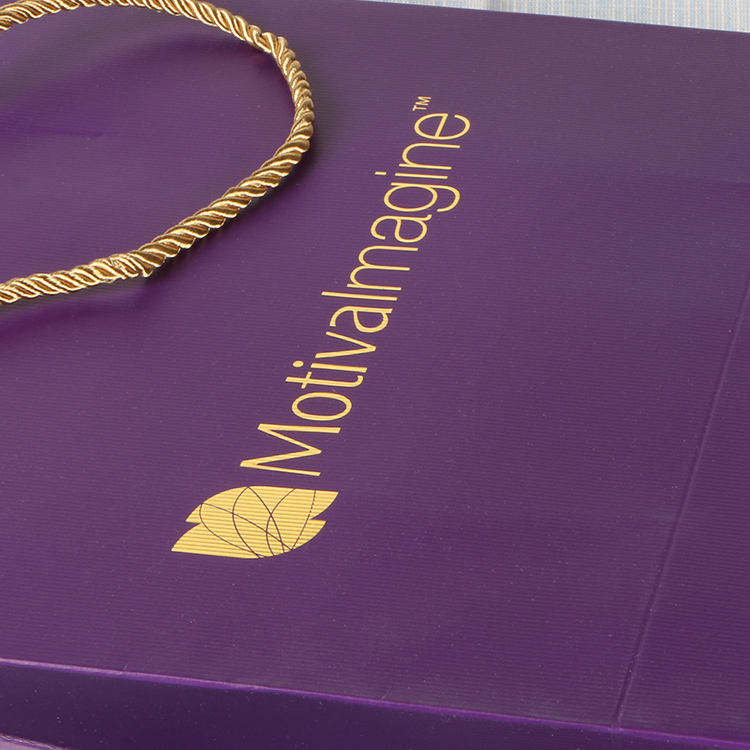 Factory wholesale top quality custom logo gift paper shopping bag with handle