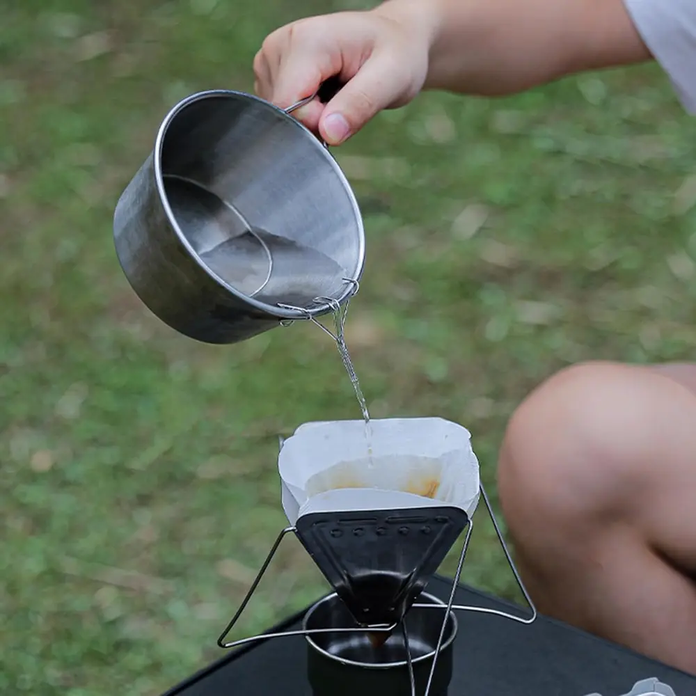 Portátil Copo Fio Skitter Aço Inoxidável Café Gotejamento Bico Para Camping Bowl Mão Brewed Café Bule Dreno De Água Bico Café