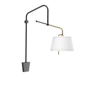Lampada da Parete Singola per Hotel, Montaggio a Muro, <span class=keywords><strong>Braccio</strong></span> Orientabile Regolabile, <span class=keywords><strong>Applique</strong></span> <span class=keywords><strong>con</strong></span> Paralume in Tessuto a Tamburo - Product Image 5