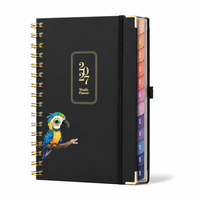 Carnet de notes personnalisé avec logo en feuille d'or, agenda hebdomadaire, protège-coins métalliques, carnet à spirale pour entreprise, fabrication en usine