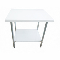 Table de travail en acier inoxydable XIANGYING XWTG-3036-418 430, étagère à 2 niveaux, certifiée NSF, robuste, capacité de charge de 300 kg/m