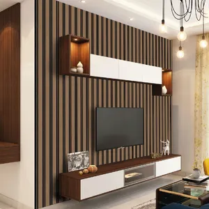 Indoorwpc Wall Panel High Quality Wpc Fluted Wood Interior Wall Panel