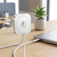 Cargador Inalámbrico Magnético Qi2.2 de 25W, Cable de Carga Rápida Tipo-C de Aluminio para iPhone 17 16, Base de Carga Inalámbrica