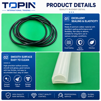 TOPIN CRM-A008 Bande d'étanchéité en caoutchouc silicone écologique sur mesure, profil d'extrusion EPDM NBR, bande d'étanchéité en caoutchouc flexible sur mesure