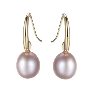 PAG & MAG Damen Süßwasser Perlen ohrringe Silber Elegante 10-11mm natürliche Perlen Ohr stecker Perlmutt Ohrringe