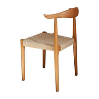 Chaise de salle à manger moderne en bois massif, mobilier de maison contemporain, chaises en bois massif, chaises en corne de vache