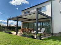 Pérgola Motorizada de Aleación de Aluminio para Exteriores, Color y Tamaño Personalizados, LED, Garantía de 3 Años, Cubierta de Techo Abatible Impermeable