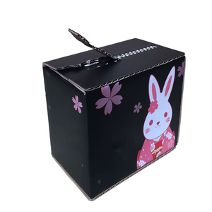 מותאם אישית מקל תיבת אחסון רוכסן תיבת רוכסן עם רצועת נייר שחור קרטון עם רצועת קרע קל - Product Image 1