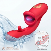 2-in-1 Luftdruck-Saug- und Vibrationsmassagegerät, USB-Aufladbares Wasserdichtes Persönliches Wellness-Gerät, Dualmotor-Körpermassage