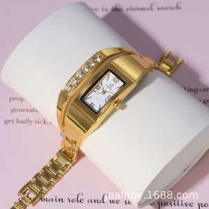 Elegante Reloj de Pulsera para Mujer, Brazalete Dorado, Reloj de Cuarzo, Joyería Minimalista, Regalo - Product Image 6