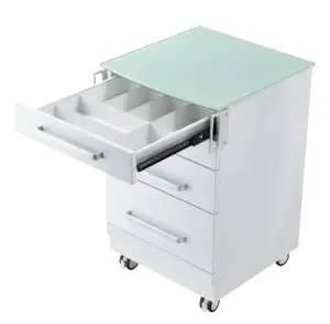 Ready To Ship Medical Dental Cabinet Furniture Mobile Stainless Steel Dental Clinic Cabinet With 5 Drawers