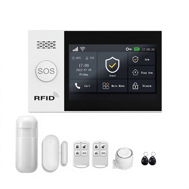 TUYA Smart LCD Anti-Theft Alarm System GSM/Wi-Fi 4G Security Alarm ZC-107