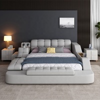 Meubles de maison au design luxueux, lit king size moderne avec rangement pour adulte, prix de gros, personnalisé, intelligent et multifonctionnel