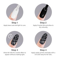 Gel Craquelé Noir Style Punk pour Effets Artistiques sur les Ongles, Gel Latex Personnalisable et Superposable pour Nail Art Texturé et Audacieux