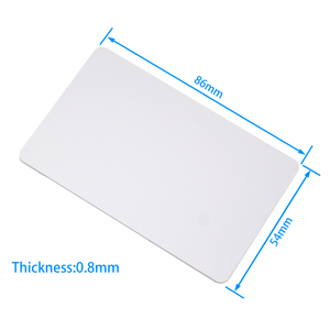 Carte PVC blanche haute fréquence avec puce UIT C CR80 vierge imprimable, étanche, RFID pour contrôle d'accès - Product Image 4