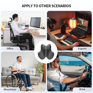 Coussins de chaise ergonomiques orthopédiques réglables en mousse à mémoire de forme avec soutien <span class=keywords><strong>lombaire</strong></span>, <span class=keywords><strong>coussin</strong></span> de correction de posture assise pour voiture et bureau - Product Image 6