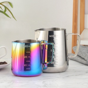 En gros Logo Personnalisé En Acier Inoxydable Café <span class=keywords><strong>Lait</strong></span> Pichet Or Cappuccino Mousse Petits Pichets <span class=keywords><strong>À</strong></span> <span class=keywords><strong>Lait</strong></span> pour Barista Latte Art - Product Image 3