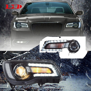 Ensemble de phares LED 12V 6500K pour Chrysler 300 300C 2011-2014, plug and play, noir - Product Image 3