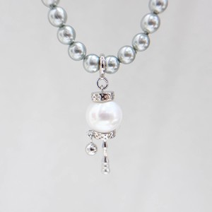 Pendentif en argent WENCHI 10213 S925 avec perles rondes de 8 à 10 mm, accessoires de perles DIY, boucle vide pour collier - Product Image 3