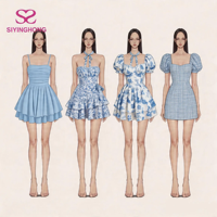 Conception de vêtements, fournisseurs de haute qualité, fabricants d'usine, fournisseurs de vêtements sur mesure pour les boutiques, vêtements décontractés pour femmes, mini robe