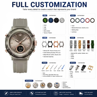 Montre-bracelet sport numérique à double affichage Naviforce NF7109 OEM personnalisée, quartz, silicone, multifonction, étanche pour homme