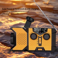 Notfall-Handkurbel-Solarradio AM. FM NOAA Wetterwarnradio mit Akku, Taschenlampe, Lampe, SOS, Telefonladegerät für Outdoor-Aktivitäten