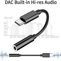 Adaptador de micrófono Samsung USB tipo C 3,5mm Audio AUX Jack para TODOS los teléfonos Samsung Compatible con monitor y altavoz
