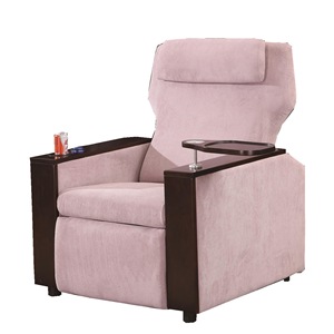 Sillón reclinable de tela con reposapiés y bandeja, sillón de masaje para sala de estar para adultos y ancianos, modelo 936 - Product Image 5