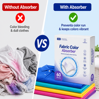 Feuilles anti-décoloration écologiques jetables pour le lavage du linge, bloquant les molécules libres et évitant le transfert de couleur sur les vêtements