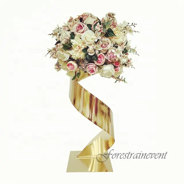 Wholesale Wedding Decoration Flower Stand Iron Gold Wedding Pedestal Columns Flower Centerpieces for Wedding Decoration