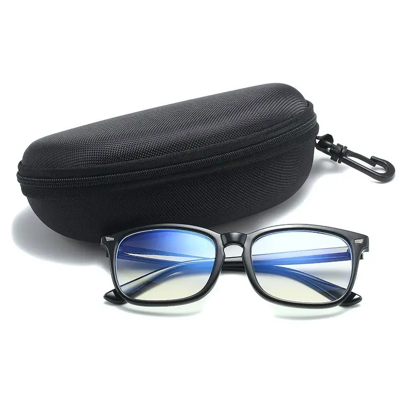 Men and Women Protective Glasses Case Sunglasses Hard Case Travel Protective Glasses Bag Black Portable Accessories Zipper Box