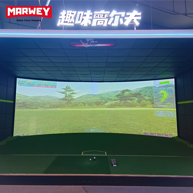 Marwey Wholesale Cheap High Quality Luxury Entertainment Sport New Big Screen Golf Simulator Game Center Hot Selling