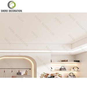 Modern Retail Handbag Shop Interior Design Shoes Store Furniture Store <b>Counter</b> LED Handcrafted Wooden Design - Product Image 3