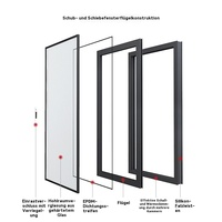 Fenêtres de toit, fenêtres coulissantes, maison passive, aluminium, métal et portes, impact pour les maisons, toit vertical, vitrage français
