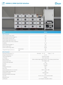 Système tout-en-un Deye BOS-B Pro-A3, batterie lithium Lifepo4 257,23 kWh, pack de batteries lithium-ion avec module PDU et support de montage - Product Image 5