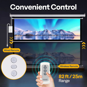 Écran de <span class=keywords><strong>projection</strong></span> motorisé SLJ 100 pouces 16:9 avec télécommande, pour la maison, le bureau, le cinéma, écran de projecteur électrique de haute qualité - Product Image 4