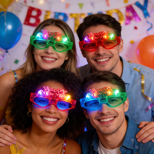 Occhiali LED Scintillanti a Quattro Luci per Capodanno, Colori Personalizzabili, Lunga Durata della Batteria, Sicuri per Celebrazioni di Laurea e Ringraziamento - Product Image 2